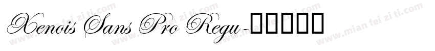 Xenois Sans Pro Regu字体转换